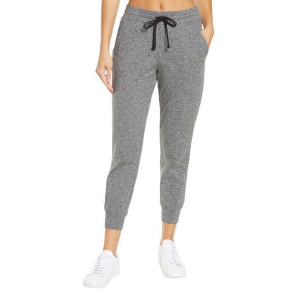Zella Pants - Zella Restore Space Dye Gray Soft Pocket Joggers Small Elastic Drawstring